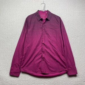 Y2K Guess Button Up Shirt Men L Slim Fit Long Sleeve Psychedelic Geometric AOP